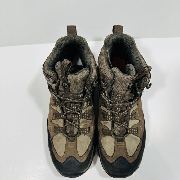 Merrell Pandora Waterproof Mid Omni-Fit Hiking Brown Boots Women Size 7 - Picture 4 of 8